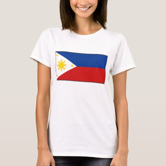 Karten-T - Shirt Philippinen-Flaggen-x (Vorderseite)