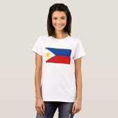 Karten-T - Shirt Philippinen-Flaggen-x (Vorne ganz)