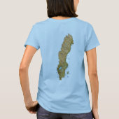 Karten-T - Shirt Schweden-Flaggen-x (Rückseite)