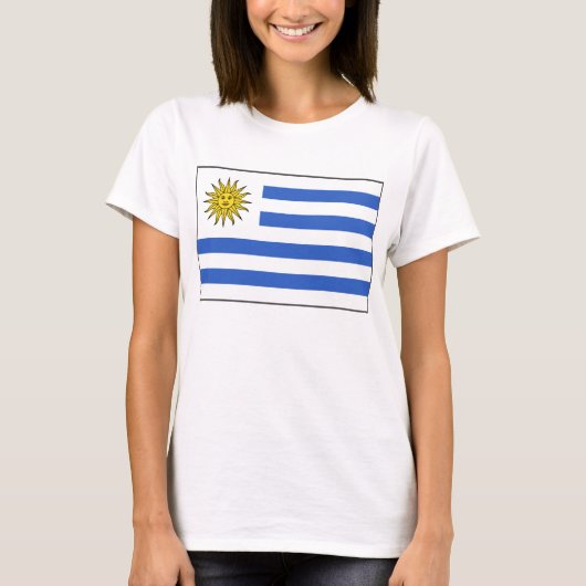 Karten-T - Shirt Uruguay-Flaggen-x (Vorderseite)