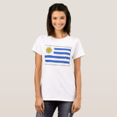 Karten-T - Shirt Uruguay-Flaggen-x (Vorne ganz)