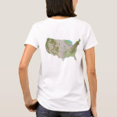 Karten-T - Shirt USA-Flaggen-x (Rückseite)