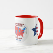 Karten-Tasse der Trumpf-Wahlergebnis-2016 Tasse (VorderseiteRechts)