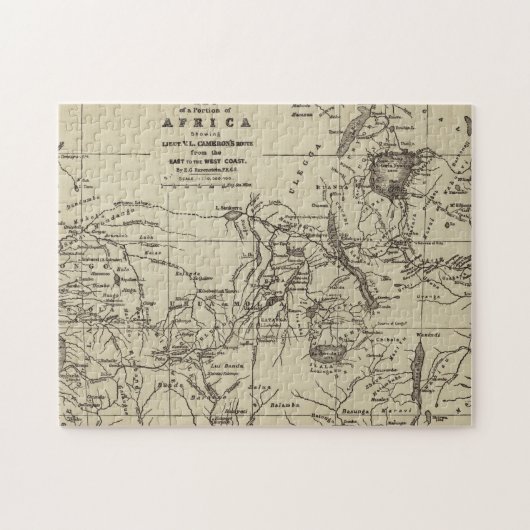 Karten-Teil von Weg Afrikas | Cameron Puzzle (Horizontal)