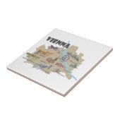 Karten-Überblick Wiens Österreich Fliese (Seite)