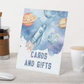 Karten und Geschenk Weltraumplaneten Geburtstagspa Sockelschild (In SItu)