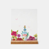 Karten und Geschenke Alice im Wunderland Florals Acrylschild (Vorderseite)