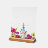 Karten und Geschenke Alice im Wunderland Florals Acrylschild (Winkel)