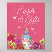 Karten und Geschenke Alice im Wunderland Florals Poster (Vorne)