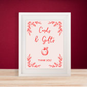 Karten und Geschenke Apple Hand Drawn Baby Shower Poster