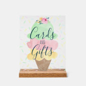 Karten und Geschenke Aquarell Eiscreme Acrylschild (Vorderseite)