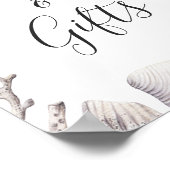 Karten und Geschenke Aquareller Strand Muschel Poster (Ecke)