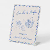 Karten und Geschenke aus dem Brautparty Markt Sockelschild (Vorderseite)