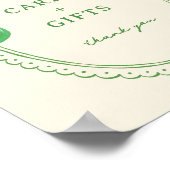 Karten und Geschenke aus der grünen Hand Poster (Ecke)
