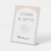 Karten und Geschenke Beach Babe Seashell Baby Dusc Sockelschild (Vorderseite)