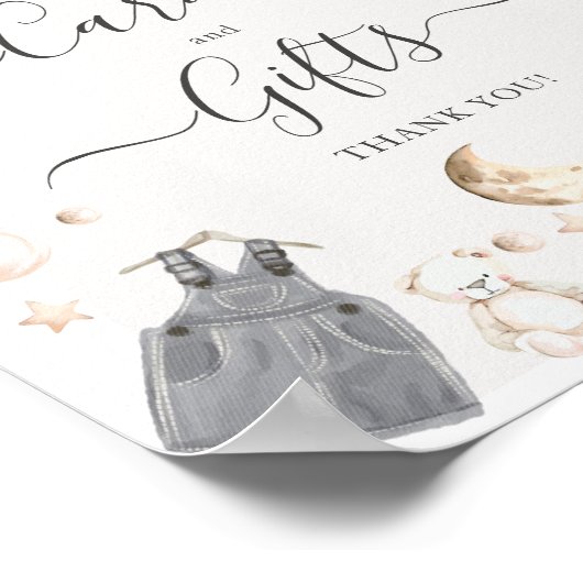 Karten und Geschenke Bekleidung Boho Gender Reveal Poster (Ecke)