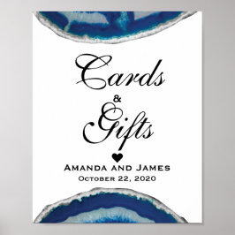 Karten und Geschenke Blue Wedding Sign | Bis Poster