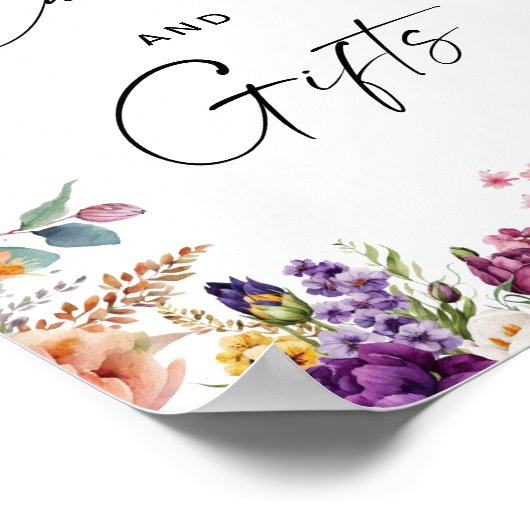 Karten und Geschenke Blumengarten Frühlingsgarten  Poster (Ecke)