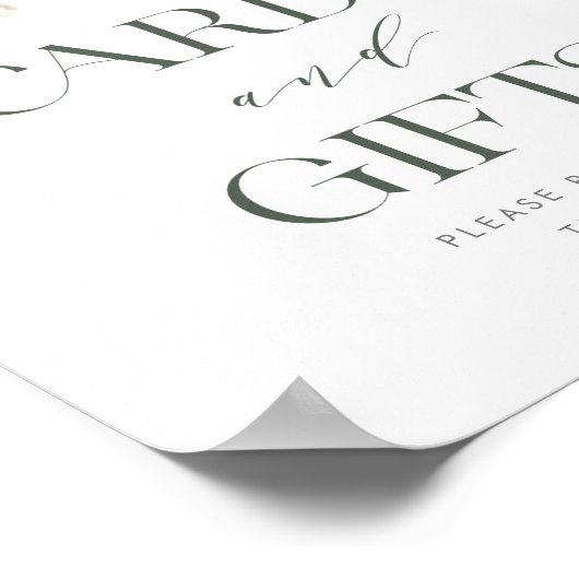 Karten und Geschenke Blumensäulendusche Tafelschil Poster (Ecke)