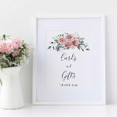 Karten und Geschenke Blush Pink Rose Script Hochze Poster