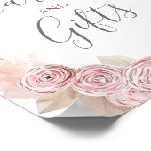 Karten und Geschenke Bohemisch Vanilla Rosa Blüten Poster (Ecke)