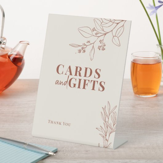 Karten und Geschenke Boho Blumenzettel Sockelschild (In Situ)