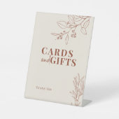 Karten und Geschenke Boho Blumenzettel Sockelschild (Vorderseite)