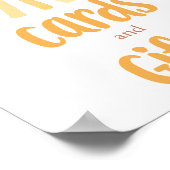 Karten und Geschenke boho leuchtend bunt Sonnensch Poster (Ecke)