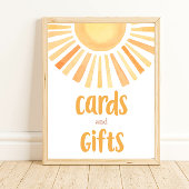 Karten und Geschenke boho leuchtend bunt Sonnensch Poster
