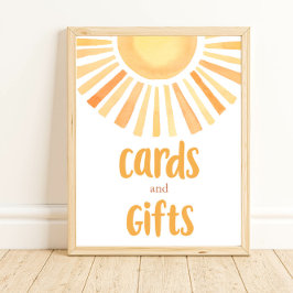 Karten und Geschenke boho leuchtend bunt Sonnensch Poster