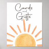 Karten und Geschenke Boho Little Sunshine Party Poster (Vorne)