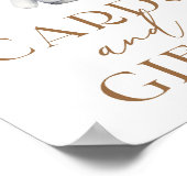 Karten und Geschenke Boho Weihnachtsfeiertage Kind Poster (Ecke)