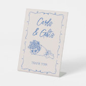 Karten und Geschenke Brautparty für den Bauernmark Sockelschild (Vorderseite)