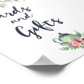 Karten und Geschenke Bridal Babydusche Hochzeit Poster (Ecke)