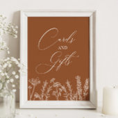 Karten und Geschenke Burnt Orange Wildblume Hochze Poster
