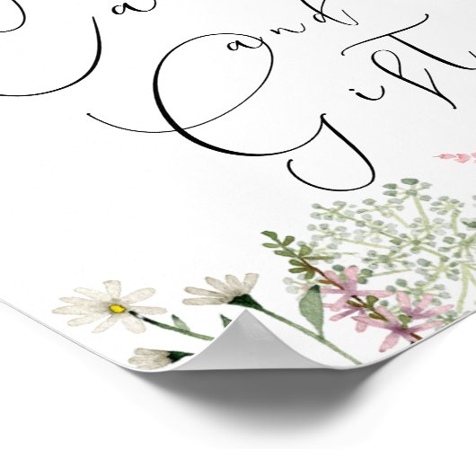 Karten und Geschenke | Chic Wildblume Poster (Ecke)