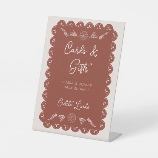 Karten und Geschenke Cielito Lindo Neutral Baby Du Sockelschild (Vorderseite)