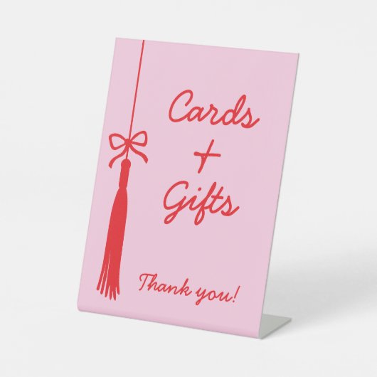 Karten und Geschenke Coquette Bow Tassel Abschluss Sockelschild (Vorderseite)