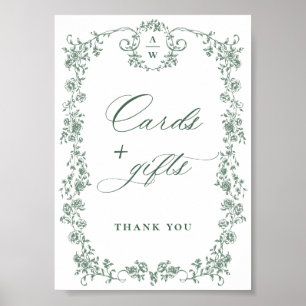 Karten und Geschenke der verzierten Viktorianische Poster