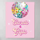 Karten und Geschenke Disco-Kugel Retro Groovy Gebu Poster (Vorne)