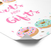 Karten und Geschenke Duschtisch Schild Rosa Donuts (Ecke)
