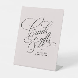 Karten und Geschenke elegante Dusche mit Duschbrau Sockelschild