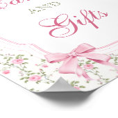 Karten und Geschenke Elegante Rosa Coquette Bow Ge Poster (Ecke)