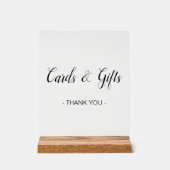 Karten und Geschenke Elegante Script Minimal Acrylschild (Vorderseite)