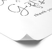 Karten und Geschenke Elegantes einfaches Zeichen f Poster (Ecke)