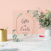 Karten und Geschenke Eukalyptus Script Wedding Acrylschild (Hochzeit)