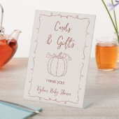 Karten und Geschenke Fall Hand gezogene Pumpkin Ba Sockelschild (In Situ)