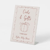 Karten und Geschenke Fall Hand gezogene Pumpkin Ba Sockelschild (Vorderseite)