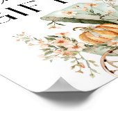 Karten und Geschenke Fall Kleine Kürbis Kinderdusc Poster (Ecke)
