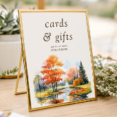 Karten und Geschenke Fall Lake Wedding Digital ode Poster